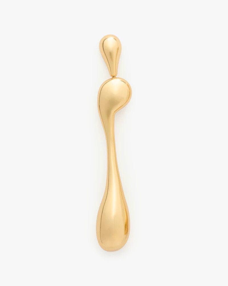 brincos molten linear em ouro