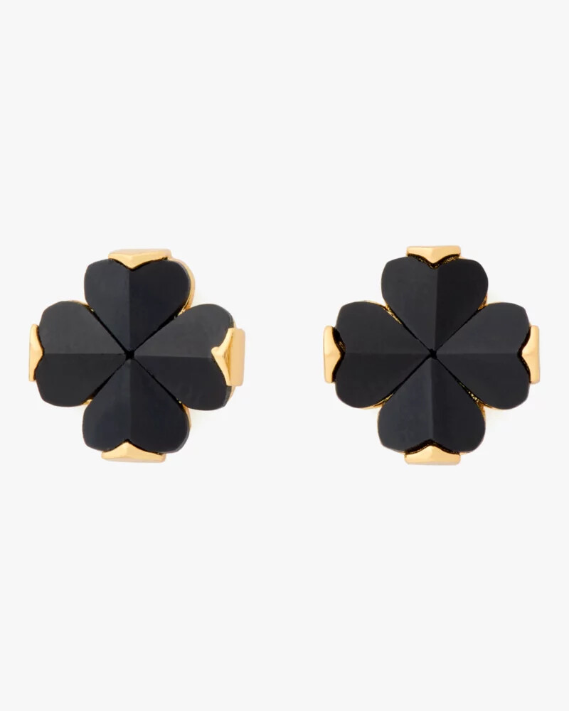 brincos de flor de pá pretos