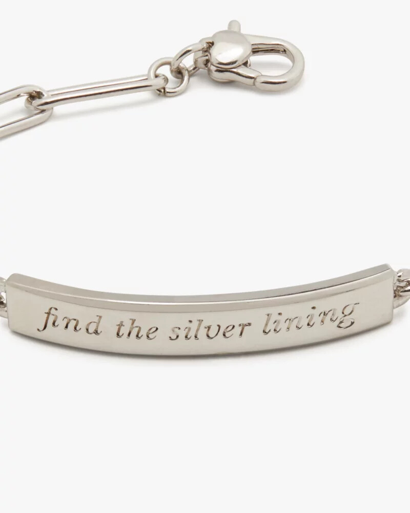 pulseira de identificação silver lining prata