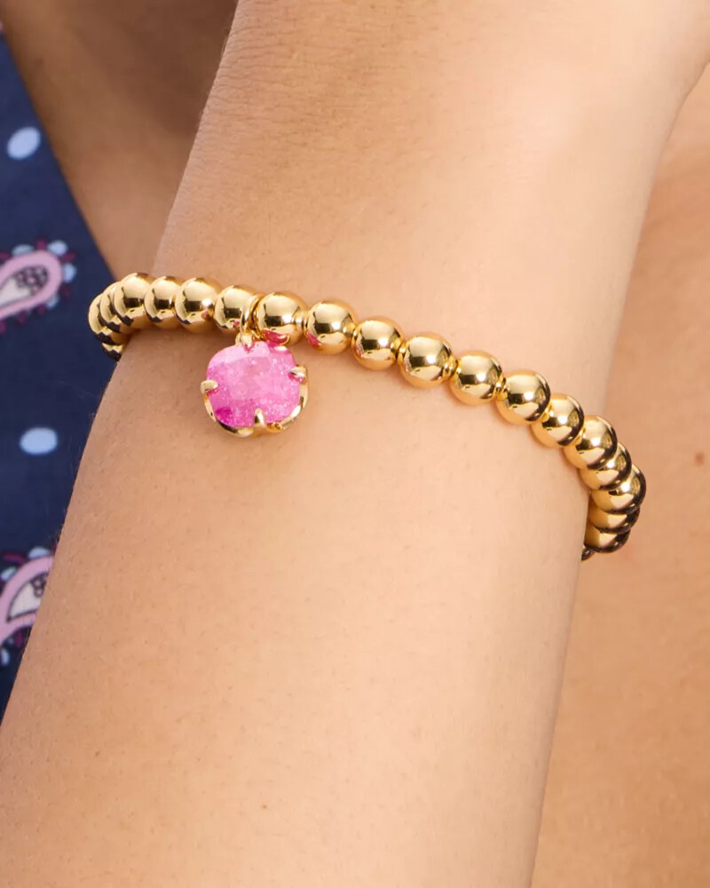 pulseira elástica pop of joy com flor de espada fúcsia