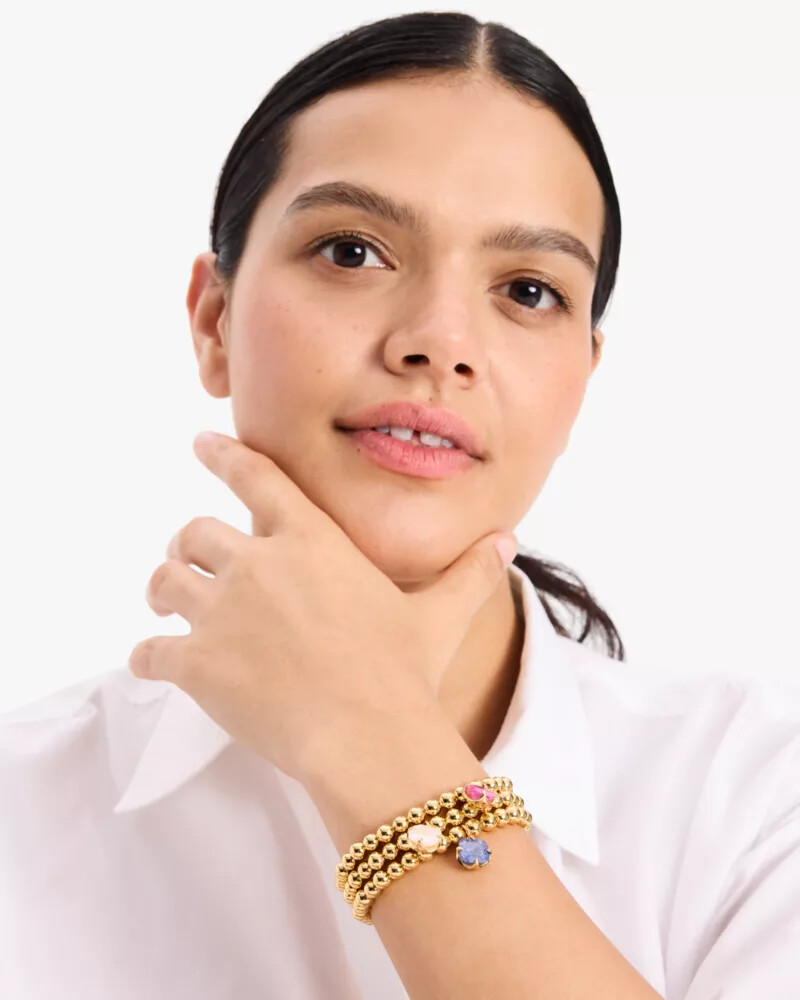 pulseira elástica pop of joy com flor de espada fúcsia