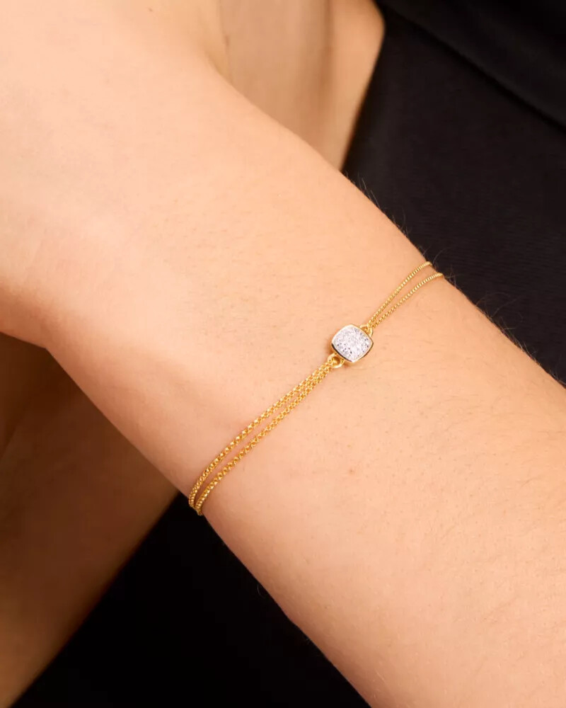 pulseira kate spade fine time to shine com diamantes em ouro