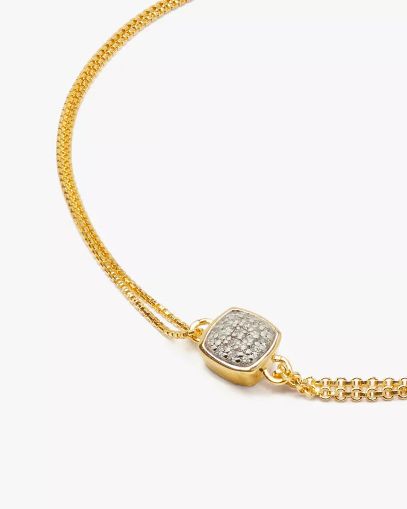 pulseira kate spade fine time to shine com diamantes em ouro