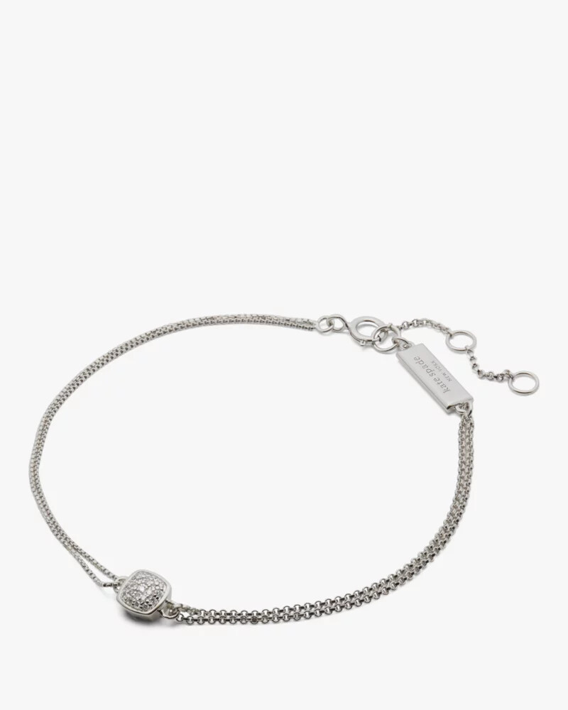 pulseira kate spade fine time to shine com diamantes em prata
