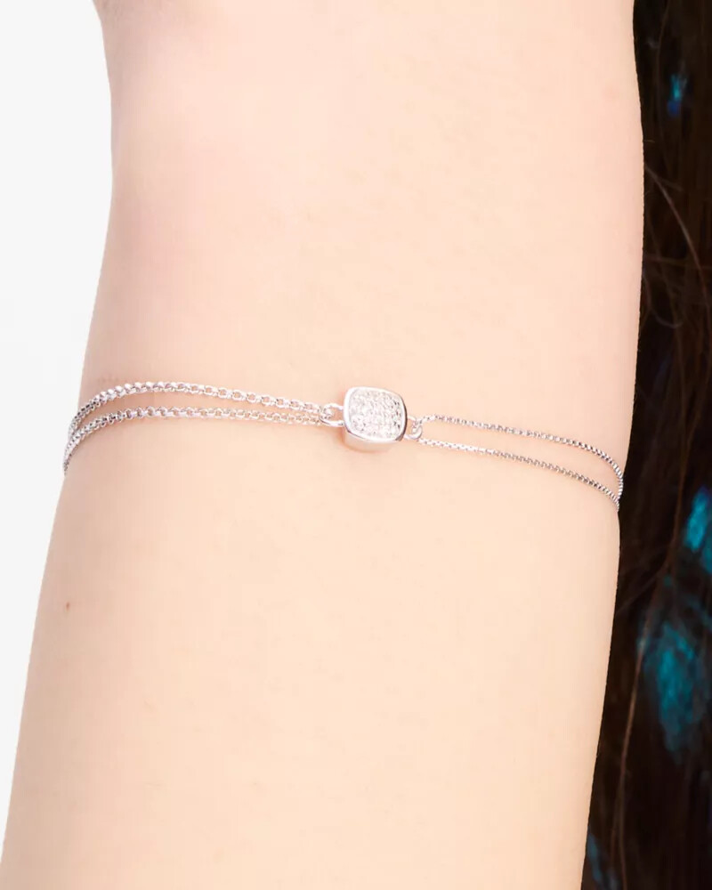 pulseira kate spade fine time to shine com diamantes em prata