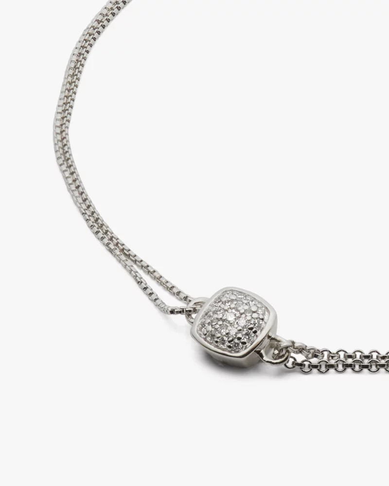 pulseira kate spade fine time to shine com diamantes em prata