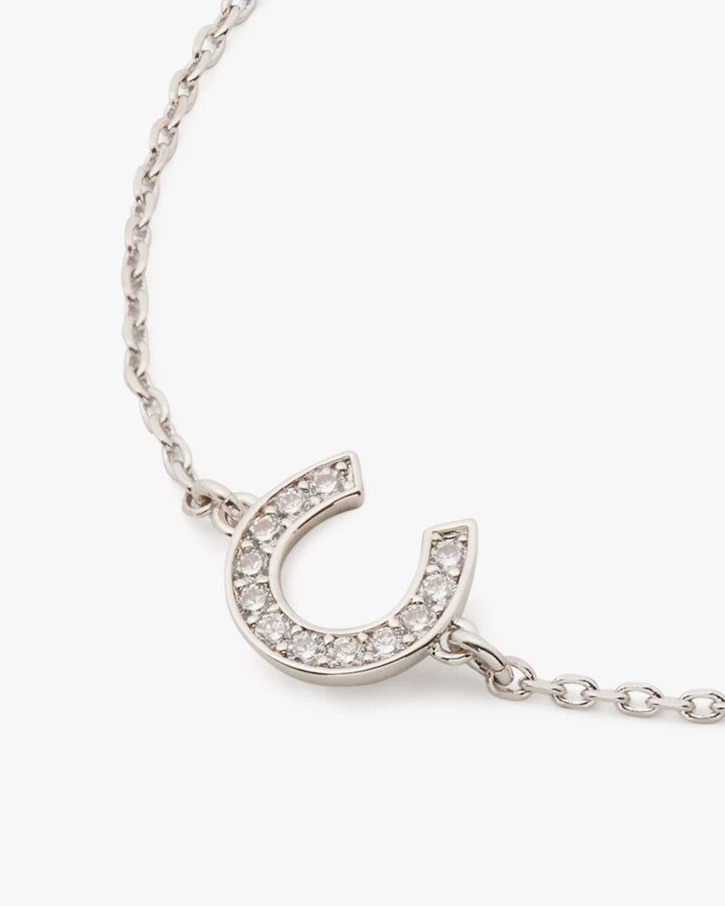 pulseira lucky charm pavé horseshoe solitaire multi