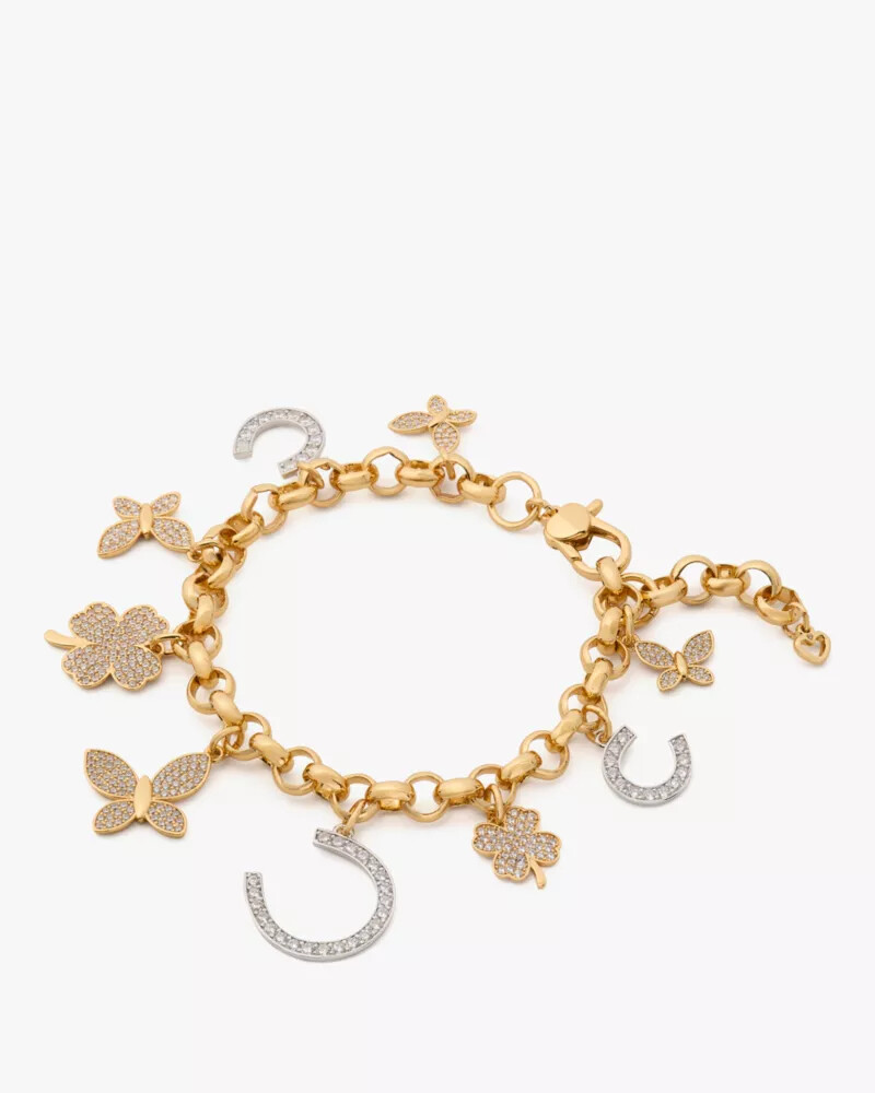 pulseira lucky charm statement neutra multicolorida