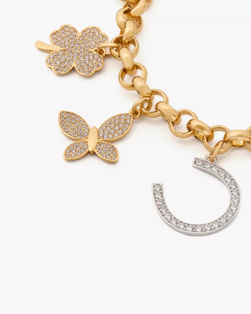pulseira lucky charm statement neutra multicolorida