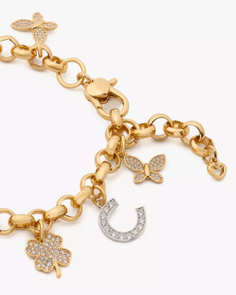 pulseira lucky charm statement neutra multicolorida