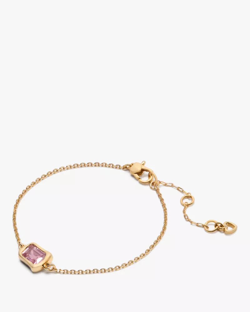pulseira solitária de vidro fundido rosa claro