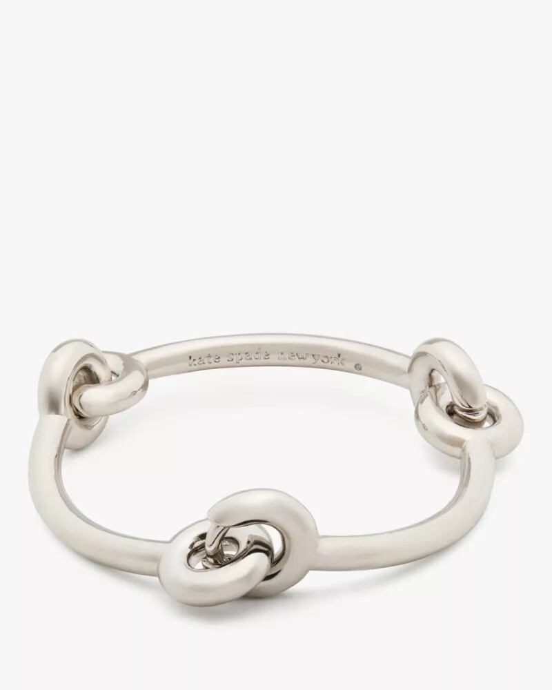 pulseira interlock prateada