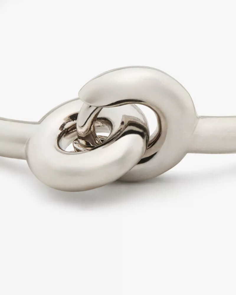 pulseira interlock prateada
