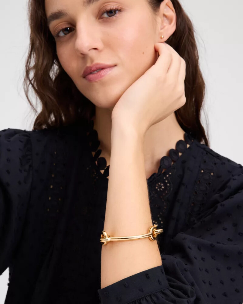 pulseira interlock dourada