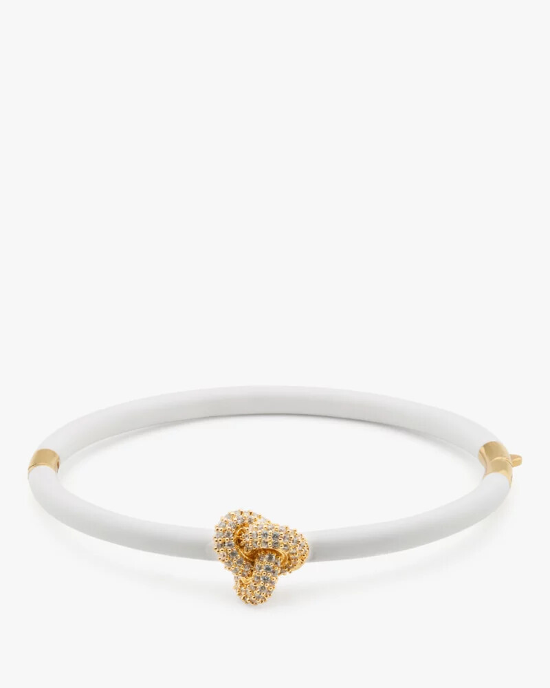 pulseira articulada com nó duplo e pavé multicolorida