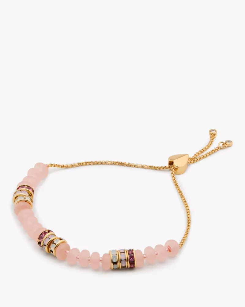 pulseira de miçangas rosa
