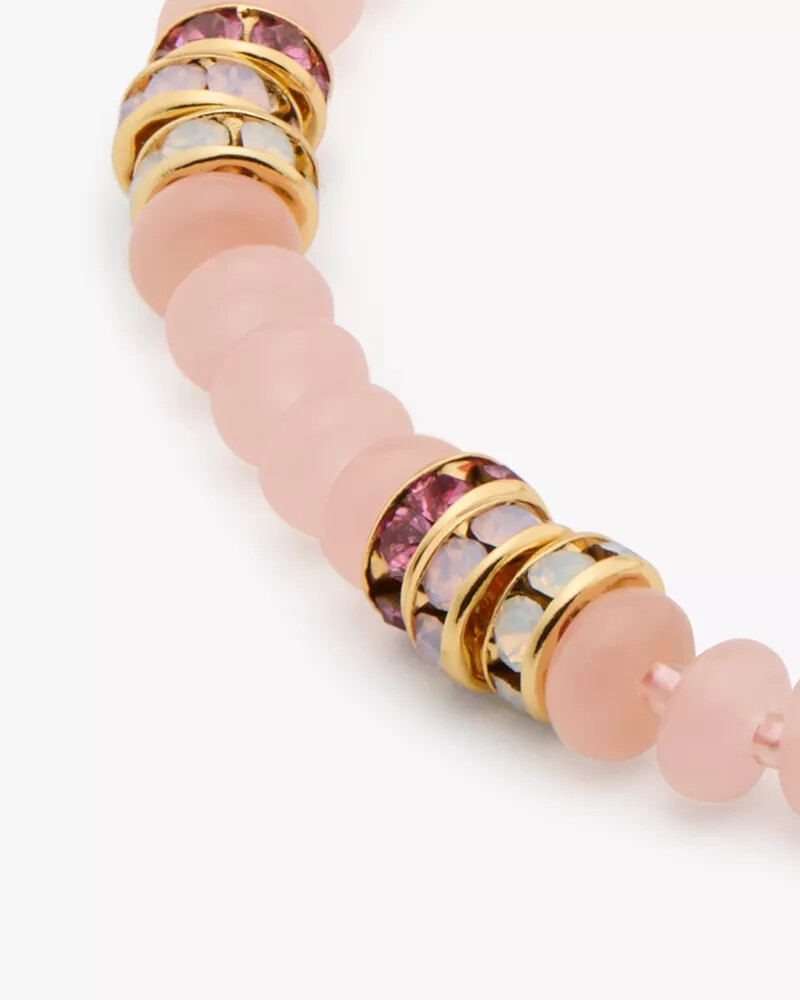 pulseira de miçangas rosa