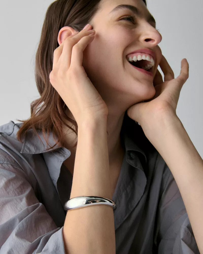 pulseira de prata fundida