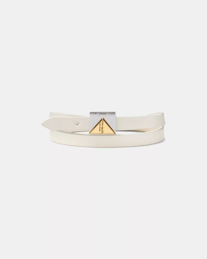 pulseira deco de couro envolvente leite de caju