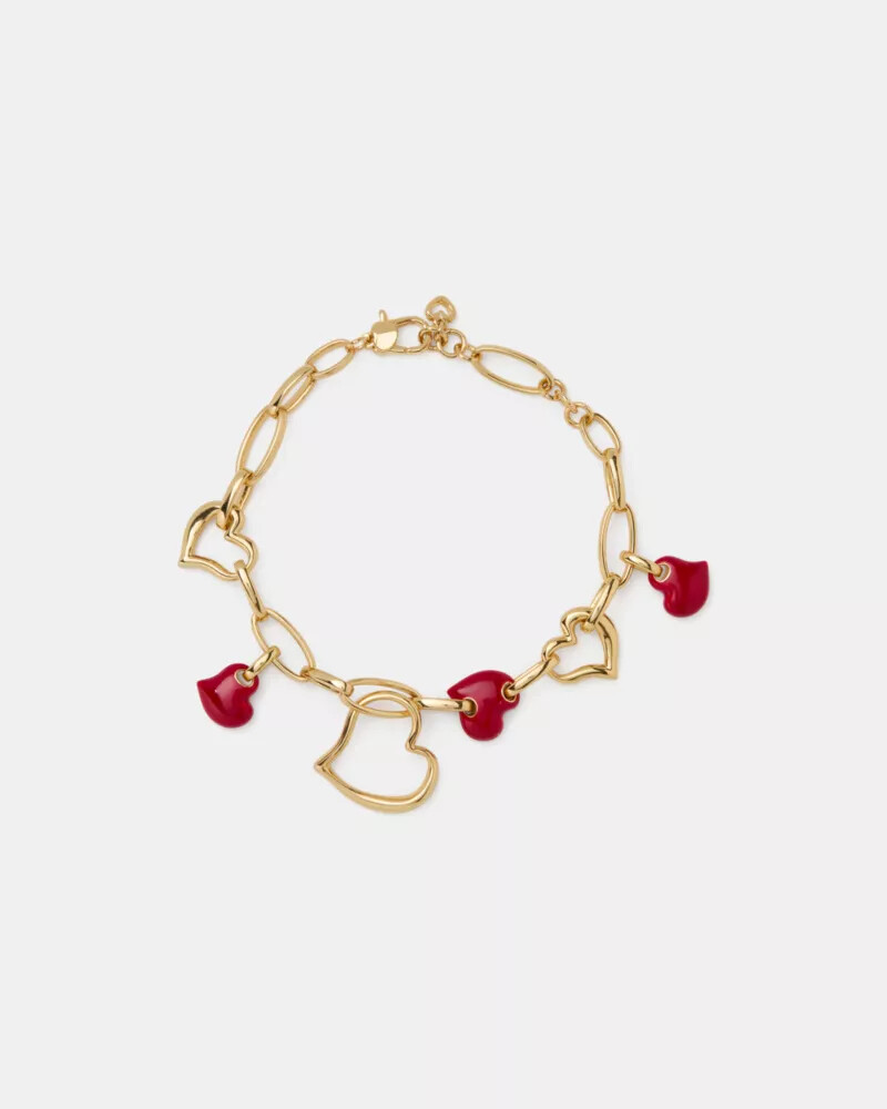 pulseira com pingente amour escarlate escuro