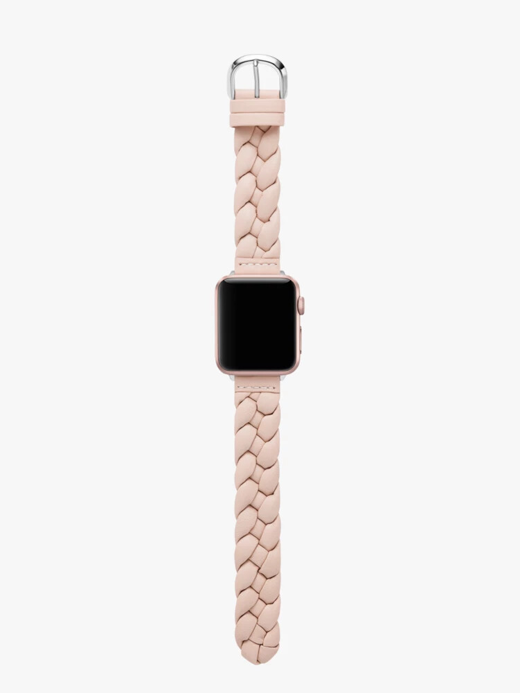 pulseira de couro trançado de 38 a 49 mm para apple watch cor toranja