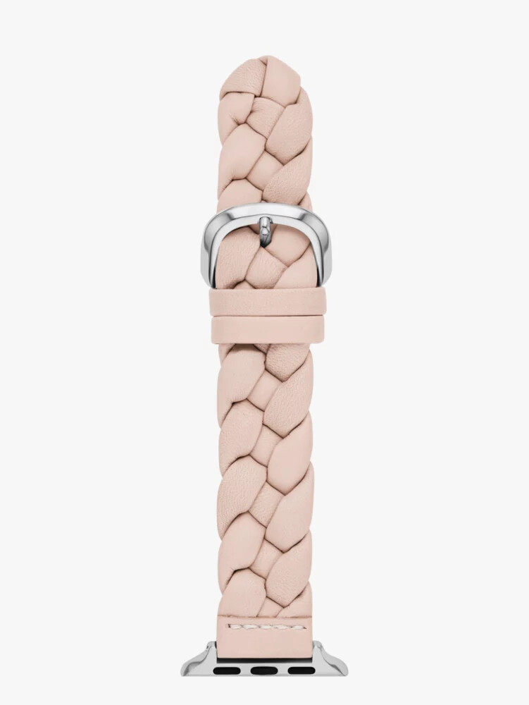 pulseira de couro trançado de 38 a 49 mm para apple watch cor toranja