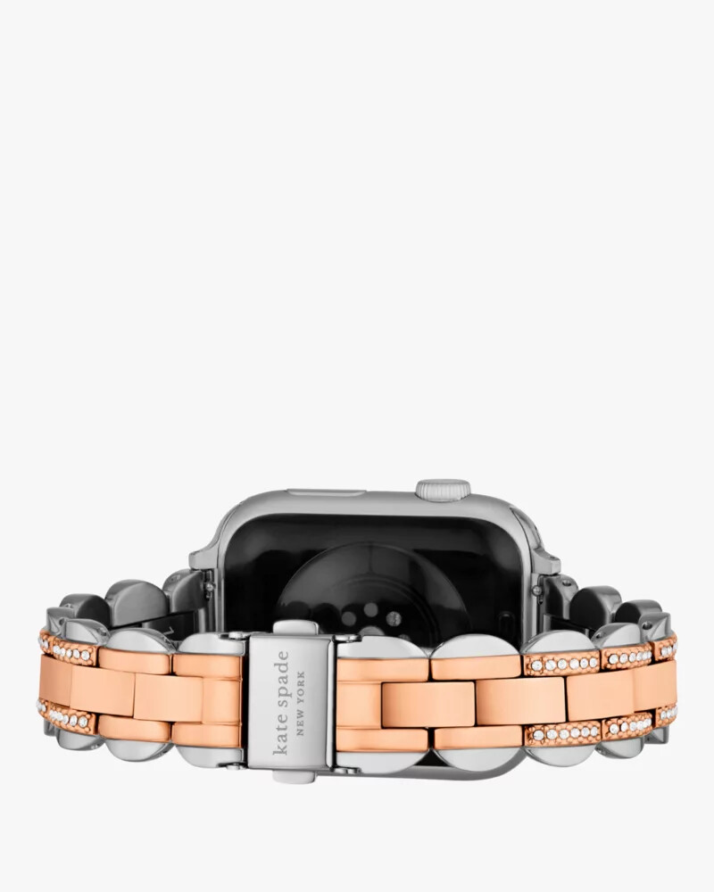 pulseira bicolor em aço inoxidável de 38 a 45 mm para apple watch multi