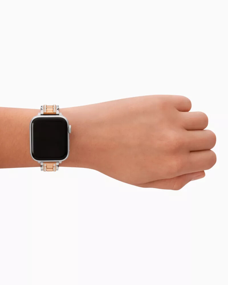 pulseira bicolor em aço inoxidável de 38 a 45 mm para apple watch multi