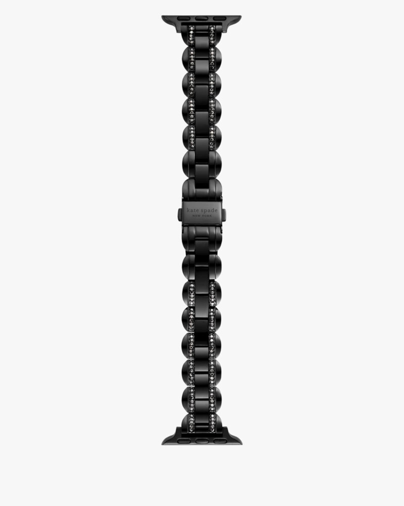 pulseira preta em aço inoxidável de 38 a 45 mm para apple watch