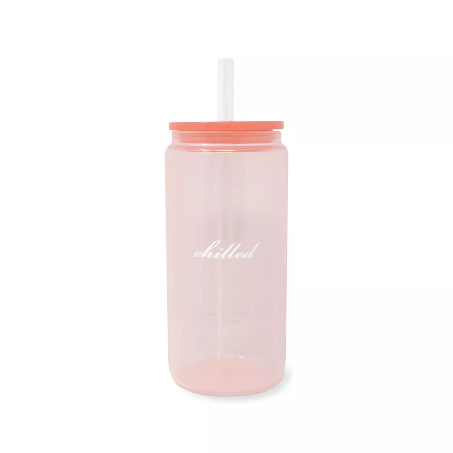 copo de vidro gelado rosa