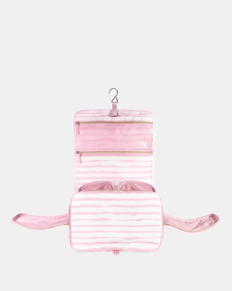 nécessaire suspensa goddess stripe rosa