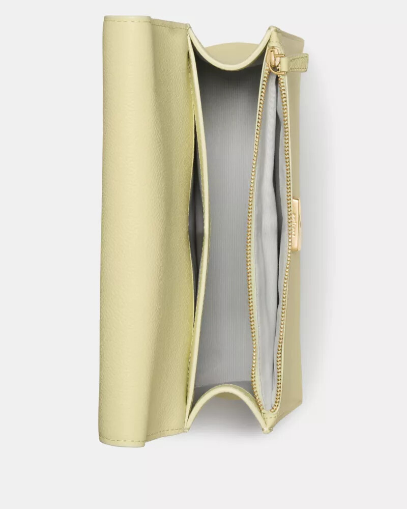bolsa de ombro deco chain cor limão claro.