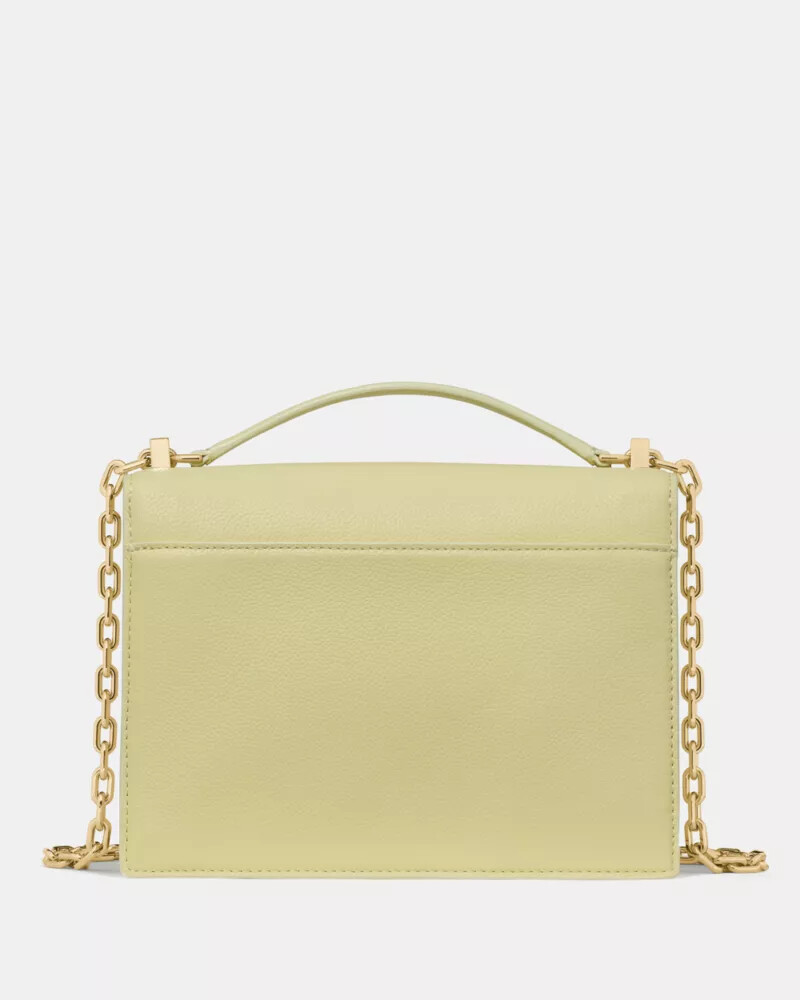 bolsa de ombro deco chain cor limão claro.