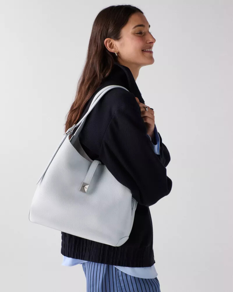 bolsa de ombro grande deco cor safira clara
