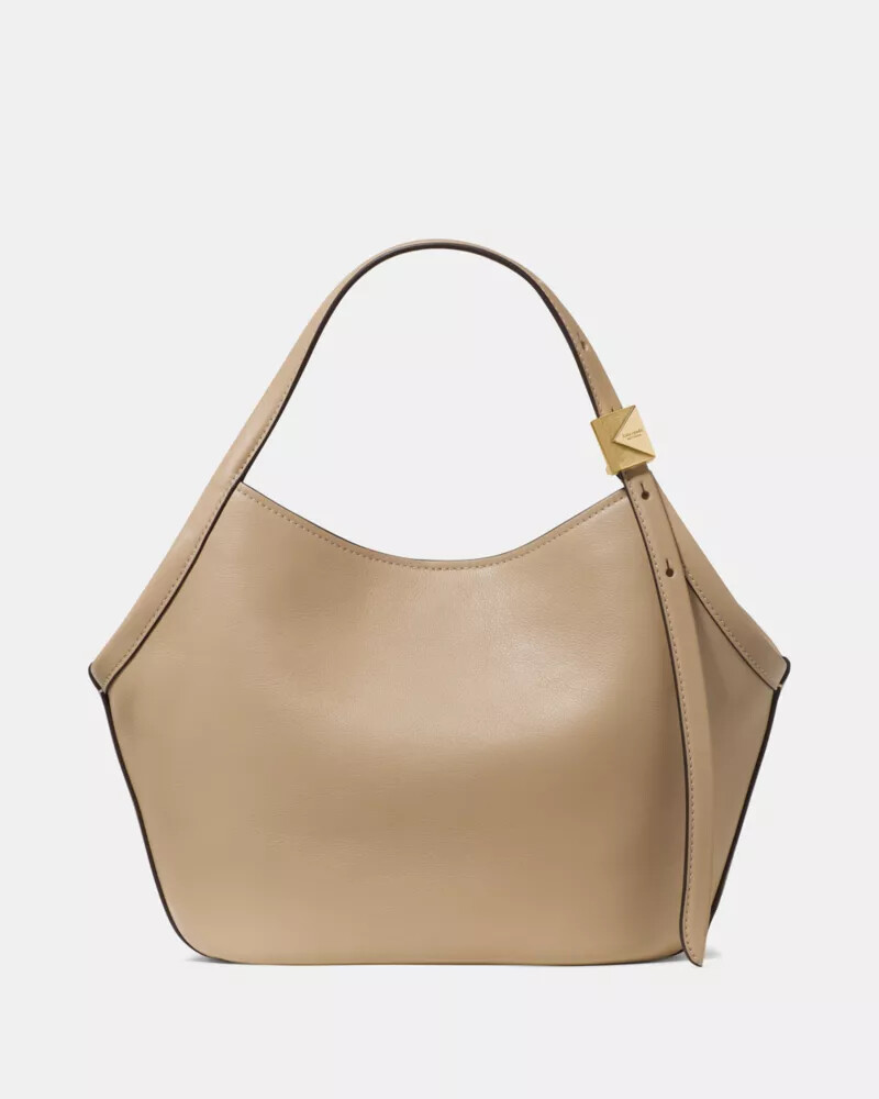 bolsa tote pequena deco tulip cor taupe atemporal.
