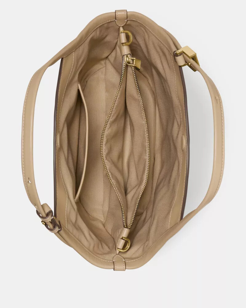 bolsa tote pequena deco tulip cor taupe atemporal.