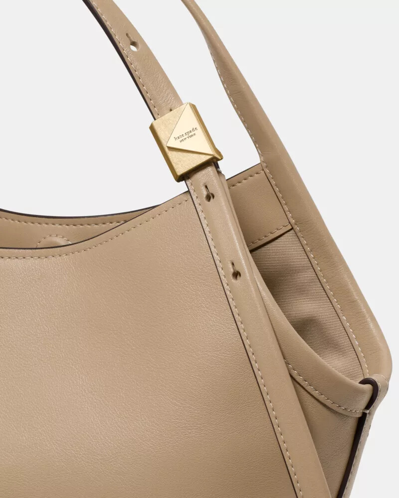 bolsa tote pequena deco tulip cor taupe atemporal.