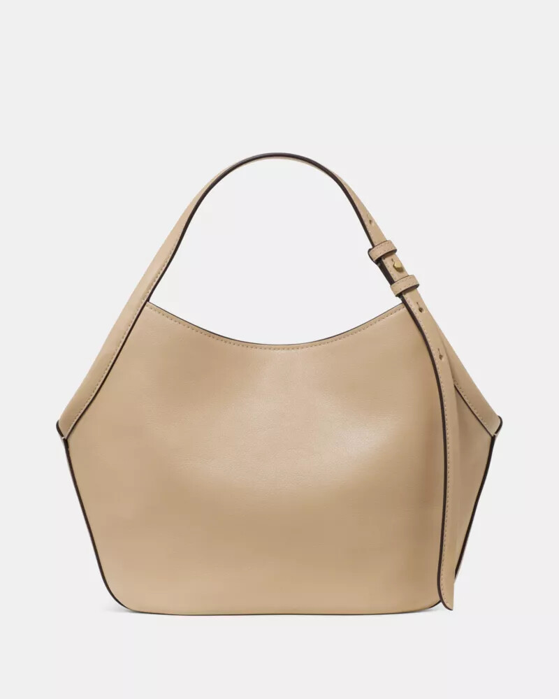 bolsa tote pequena deco tulip cor taupe atemporal.