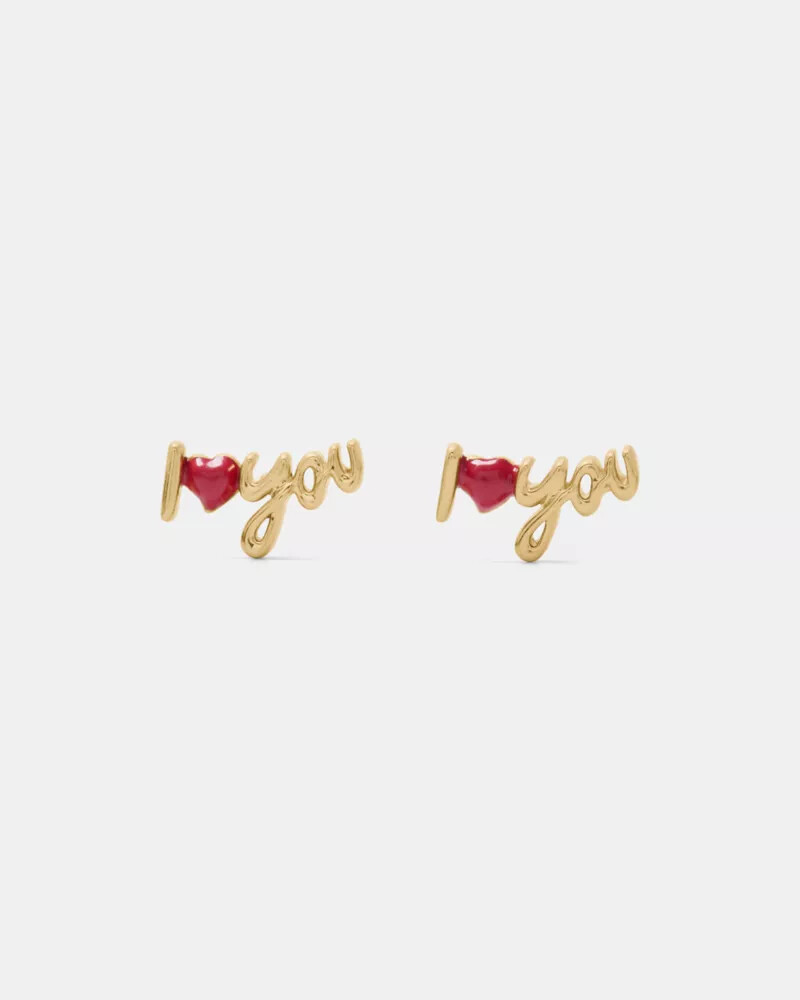 brincos eu te amo em ouro