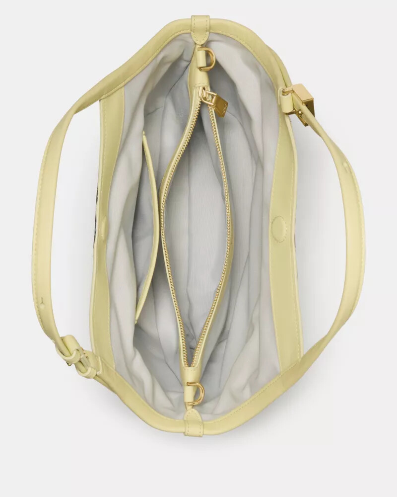 bolsa pequena tulipa com estampa de cobra decorativa cor limão claro.