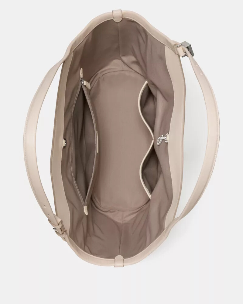 bolsa tote tulipa com estampa de cobra decorativa em tons neutros e multicoloridos.