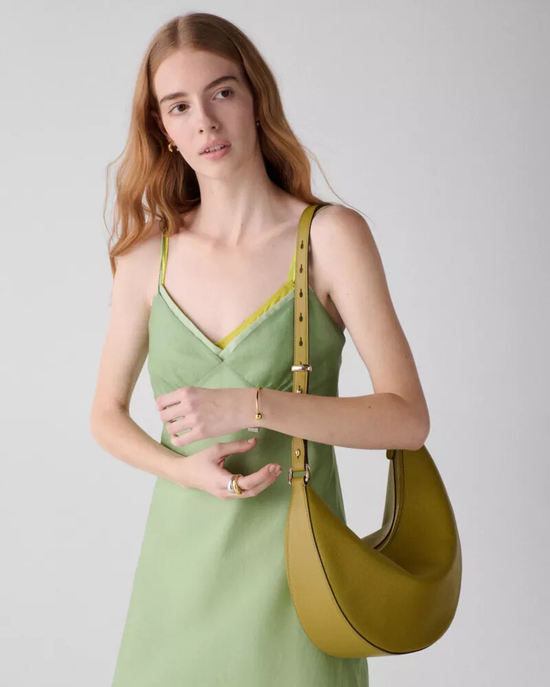 bolsa transversal grande duo com estampa de folha de louro