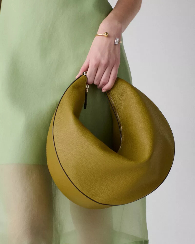 bolsa transversal grande duo com estampa de folha de louro