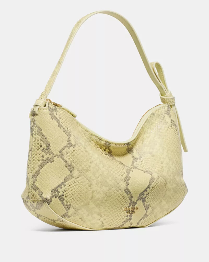 bolsa de ombro loop snake com relevo cor limão claro