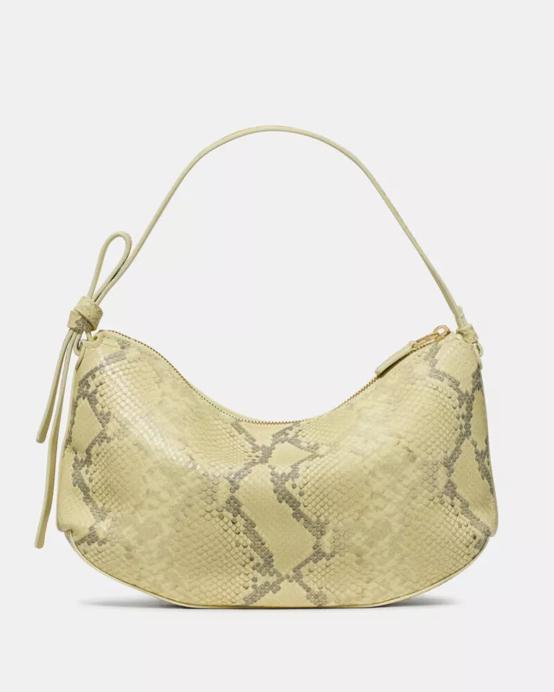 bolsa de ombro loop snake com relevo cor limão claro