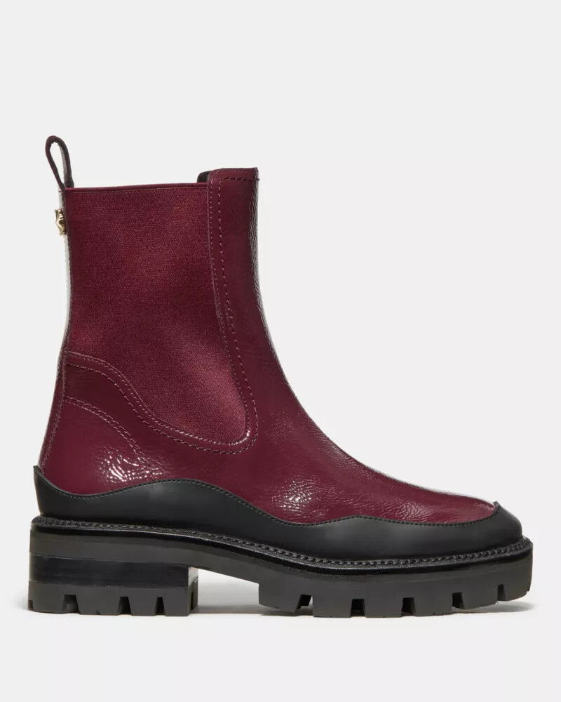 bota chelsea londres cor merlot escuro