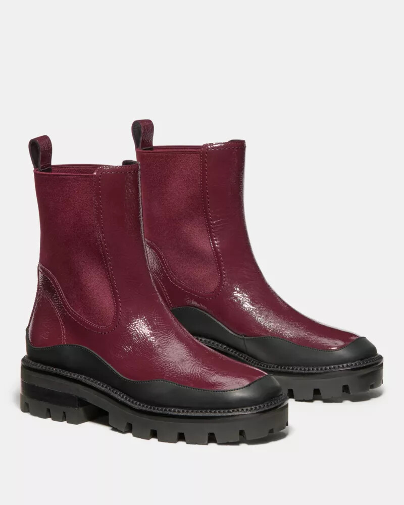 bota chelsea londres cor merlot escuro