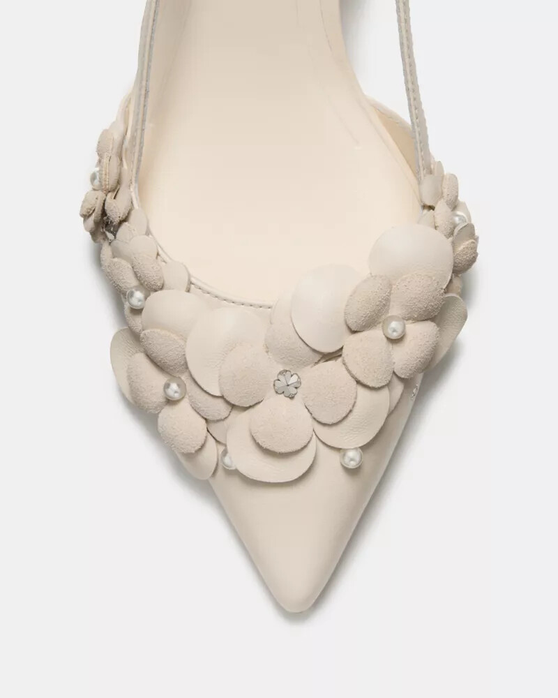 spade flower garden slingback pump leite de caju