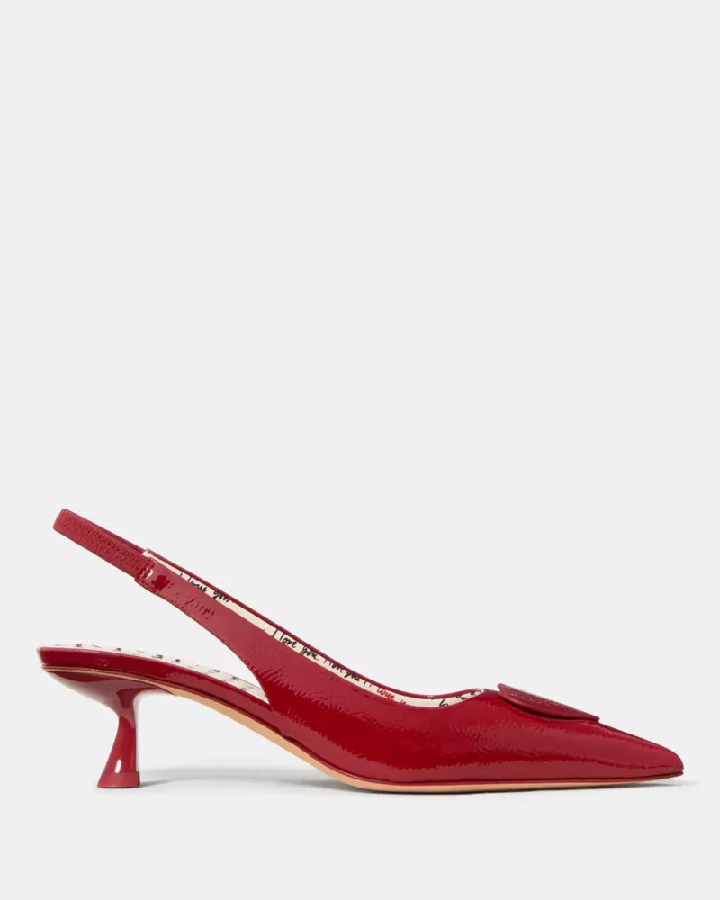 amante slingback salto gatinho escarlate escuro