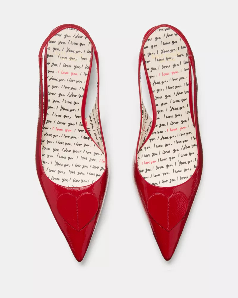 amante slingback salto gatinho escarlate escuro
